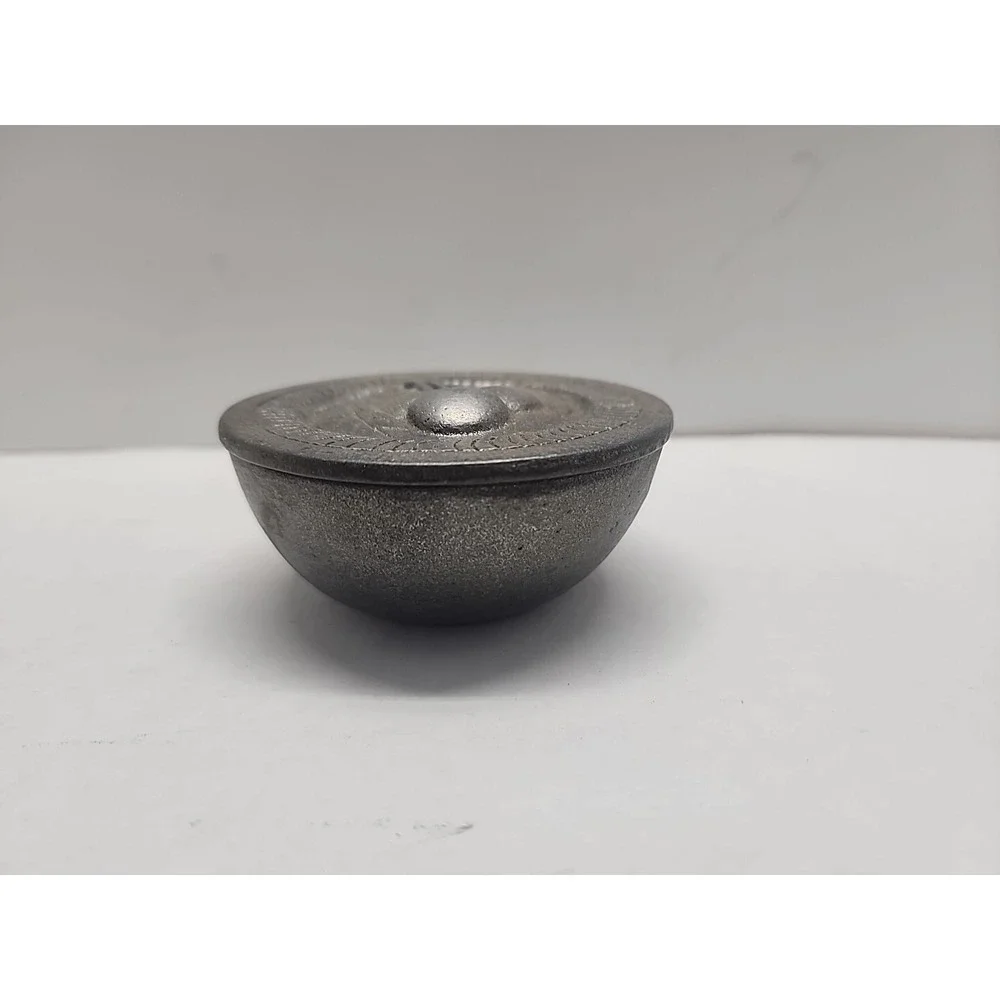 Vintage Pewter Cherry Blossom Jewelery Container Trinket Box‎ 21-6393